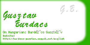 gusztav burdacs business card